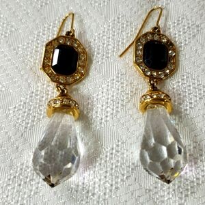 Vintage Monet Sapphire‎ evening earrings